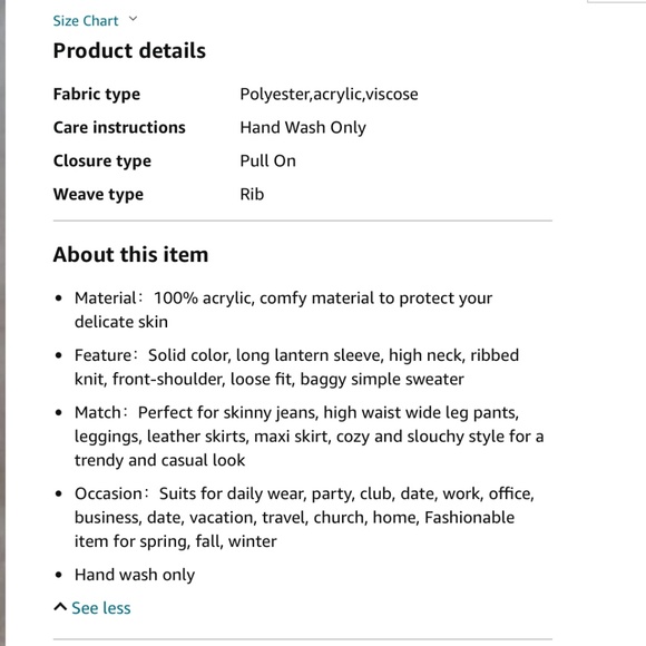 Women’s Oversized Crewneck Sweater | Lantern Sleeve - Picture 5 of 6